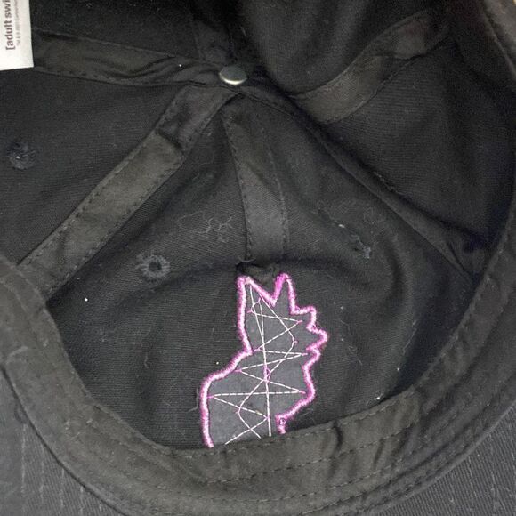 Rick & Morty Men's 5 Panel Adult Swim Adjustable Buckle Strap Black Cap OS - Picture 6 of 7